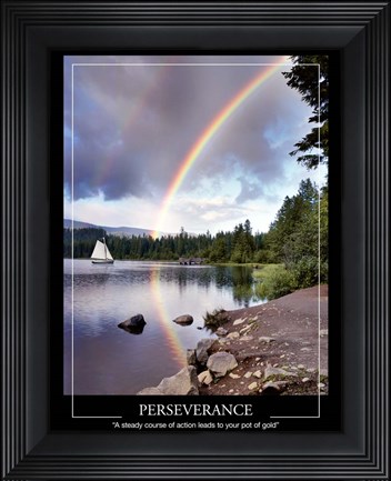Framed Sailing Under Rainbows Print