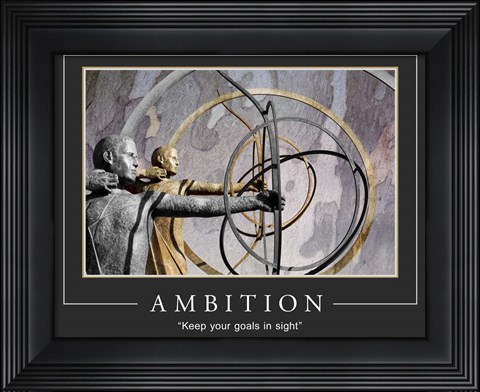 Framed Ambition Motivational Print