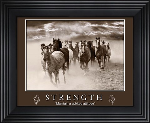 Framed Strength Motivational Print