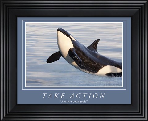 Framed Take Action Motivational Print