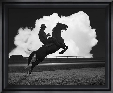 Framed Cowboy &amp; Horse Print