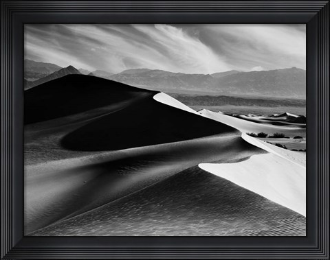 Framed Dunes At Mesquite Flats Print