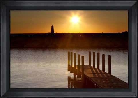 Framed Ludington Sunset, Ludington, Michigan 12 Print