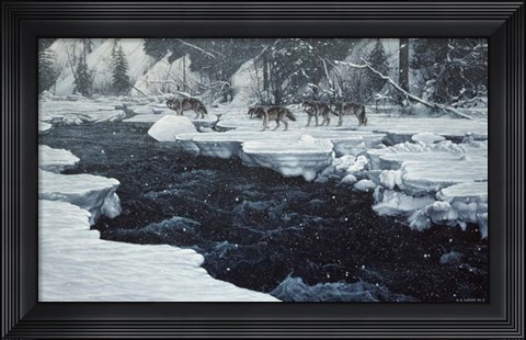Framed Winter Crossing Print