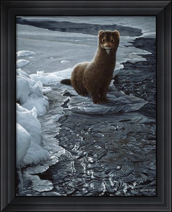 Framed Icy Creek- Mink Print