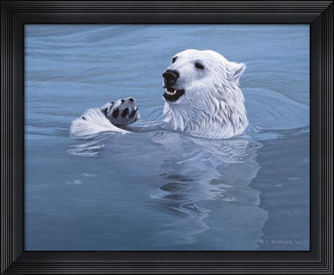 Framed Polar Bear Print