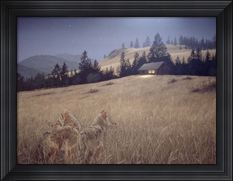 Framed Light In The Window Print