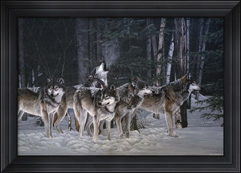 Framed Breaking The Silence- Wolves Print
