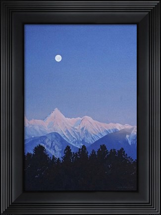 Framed Alpenglow Moon Print
