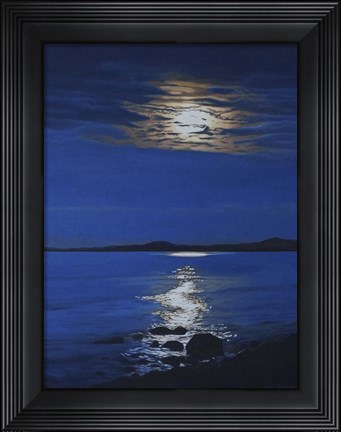 Framed Moonlit Shore Print