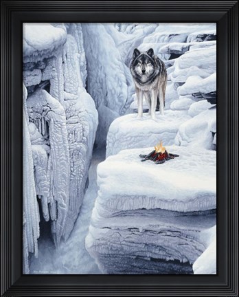 Framed Frozen Waterfall Print