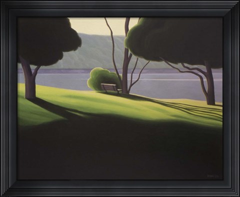 Framed Park Bench Print