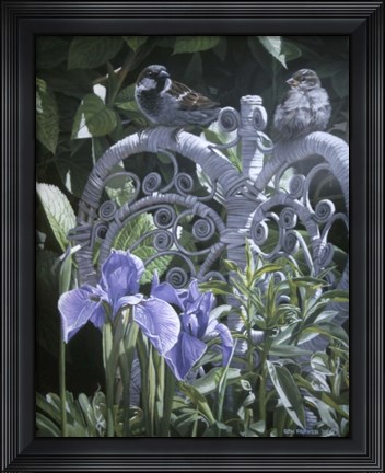 Framed Old Wicker Print