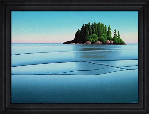 Framed Coastal Island Print