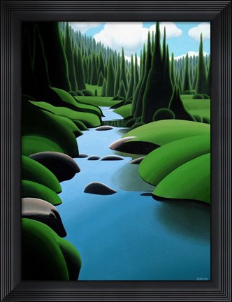 Framed Alpine Stream Print