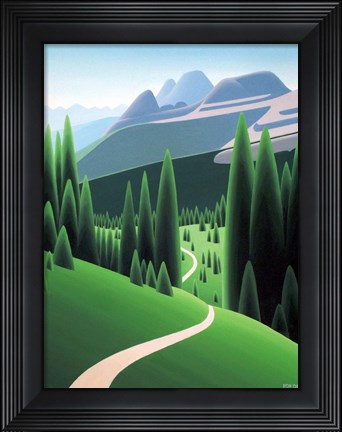 Framed Alpine Trail Print