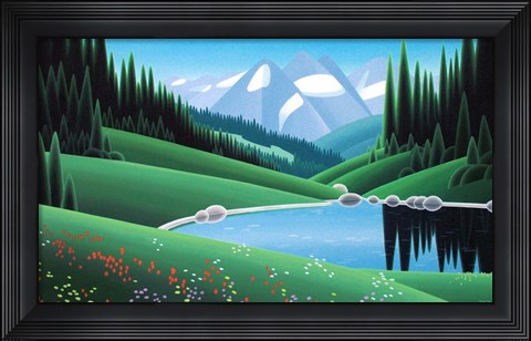 Framed Apine Vista Print