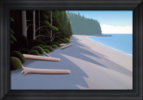 Framed French Beach Morning Print
