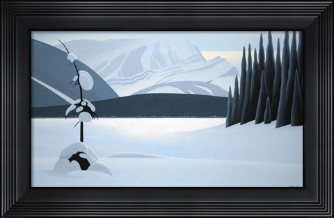 Framed Frozen Lake Print