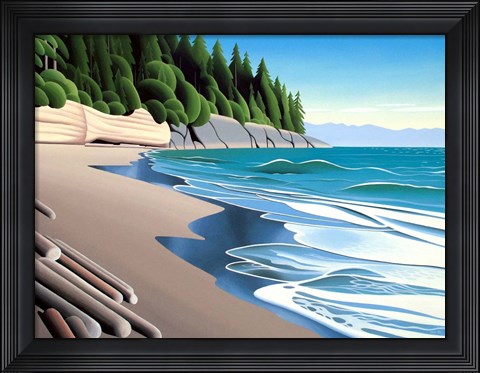 Framed Mystic Beach Afternoon Print