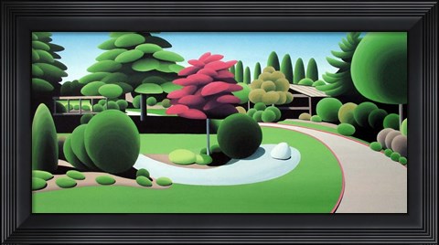 Framed Saanich Hospital Garden Print