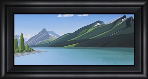 Framed Mountain Lake Print