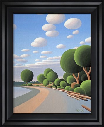 Framed Willows Dawn Print