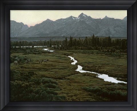 Framed Shining River Print
