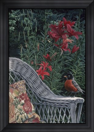 Framed Wicker Chair Print