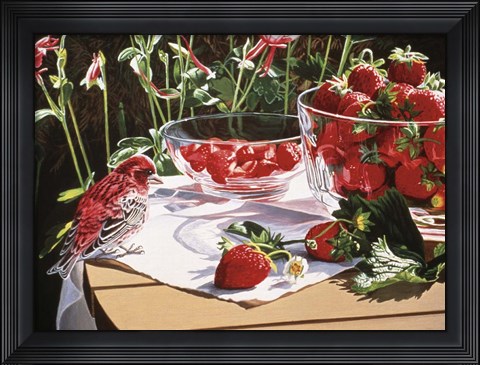 Framed Strawberries Print