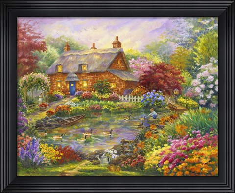 Framed Summer Cottage Print