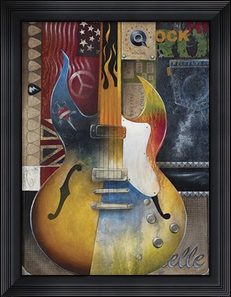 Framed I Love Rock &amp; Roll Print