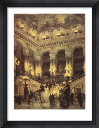 Framed Le Couloir de L'Opera Print