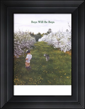 Framed Boys Will Be Boys Print