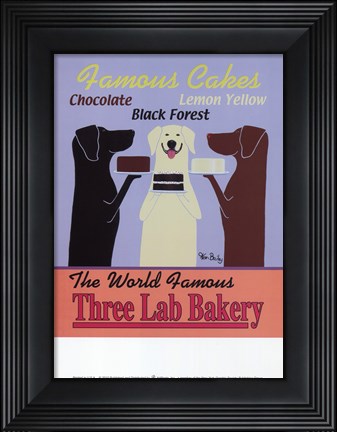 Framed Three Lab Bakery Print