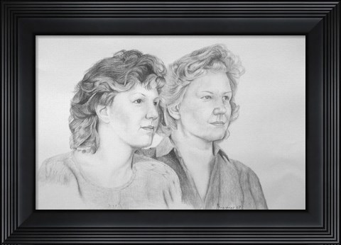 Framed Two Ladies Print