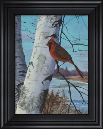 Framed Painting For Red Bird Print