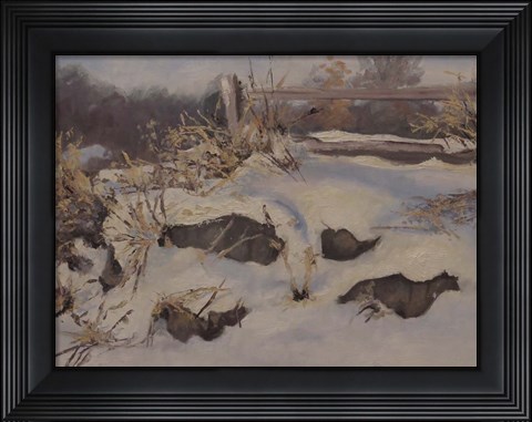 Framed Snow Mounds Print