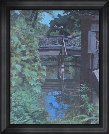 Framed Plein Air Bridge Reflections Print