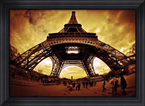 Framed Eiffel Apocalypse Color Print
