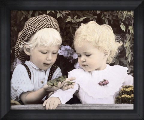 Framed He Won'T Bite Print