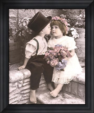 Framed Little Kiss Print