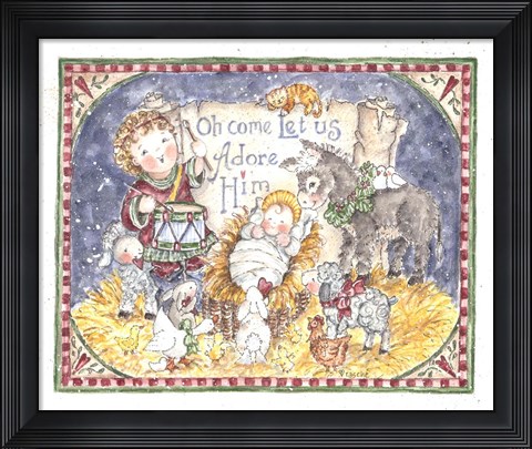 Framed Let us Adore Him Print