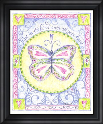 Framed Trust in the Lord with All Your Heart Print