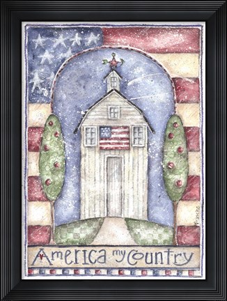 Framed America My Country Print