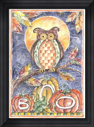 Framed Boo Owl Print