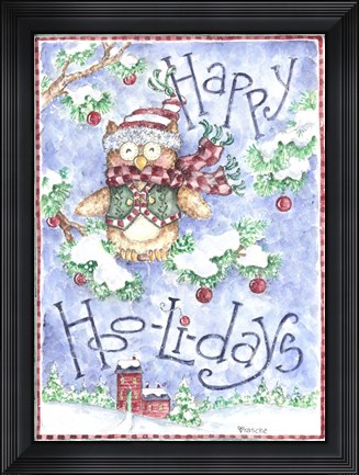 Framed Happy Hoolidays Print