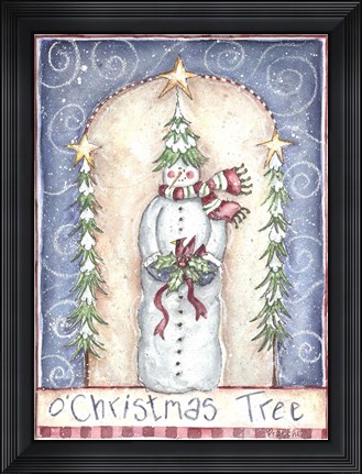 Framed O Christmas Tree Print