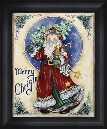 Framed Merry Christmas / St. Nick Print