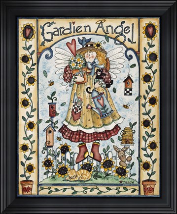 Framed Gardien Angel Print